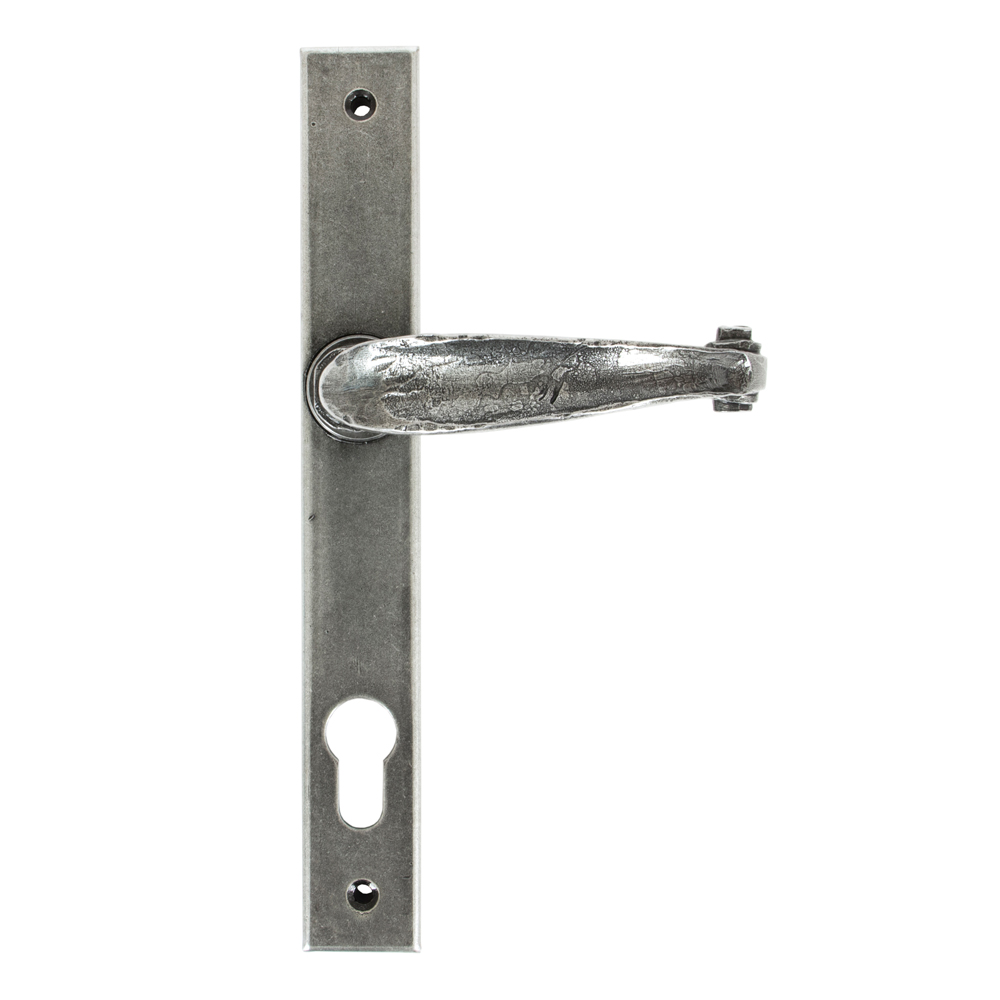 From The Anvil Sprung Cottage Door Espag Handle - Pewter